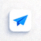 Telegram 官方应用图标 - 蓝色纸飞机标志在白色背景上